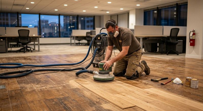 Commercial Hardwood Repair detail