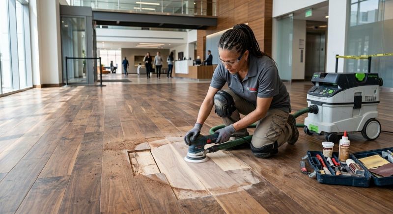 Commercial Hardwood Repair detail