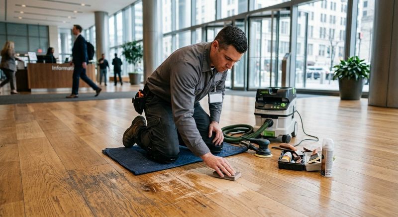 Commercial Wood Floor Repair detail