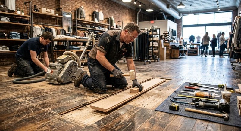 Commercial Wood Floor Repair detail