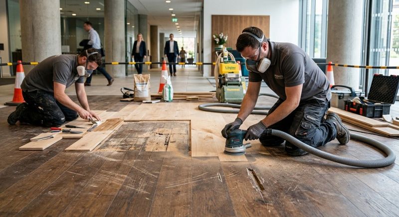 Commercial Wood Floor Repair detail