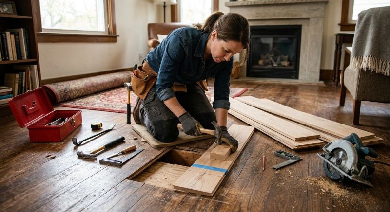 Floor Board Repair detail