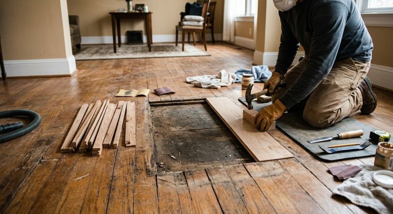 Hardwood Floor Repair detail