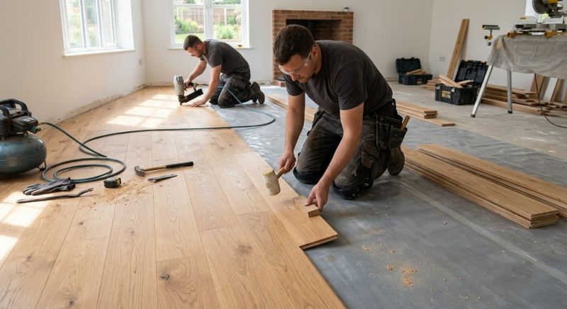Oak Floor Installation detail