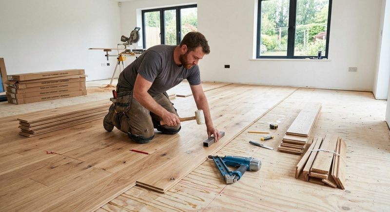 White Oak Floor Installation detail