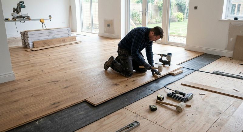 White Oak Floor Installation detail