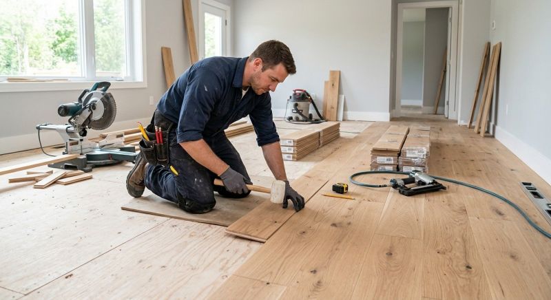 Wide Plank Floor Installation detail