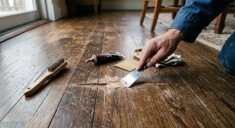 Wood Floor Scratch Repair detail