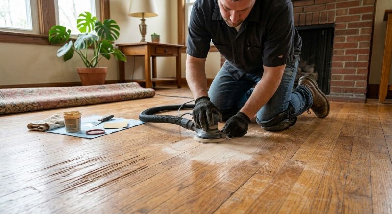 Wood Floor Scratch Repair detail