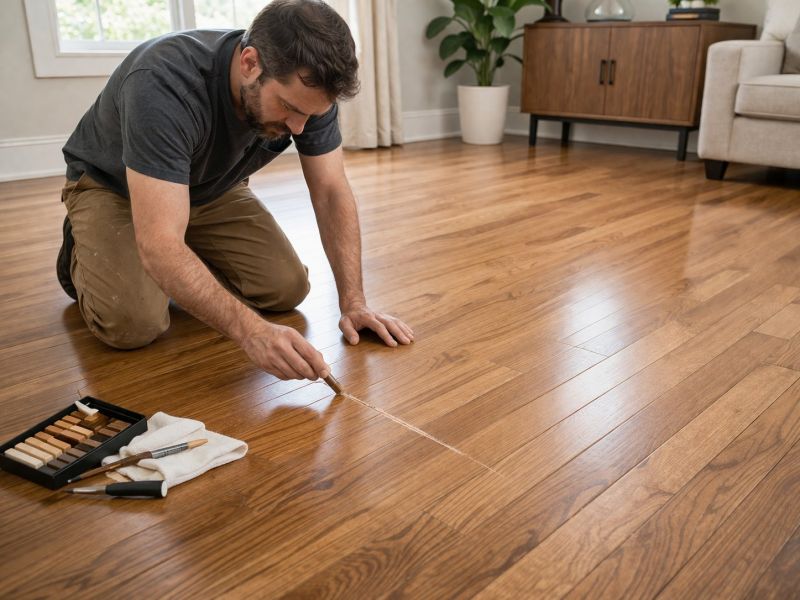 Wood Floor Scratch Repair detail